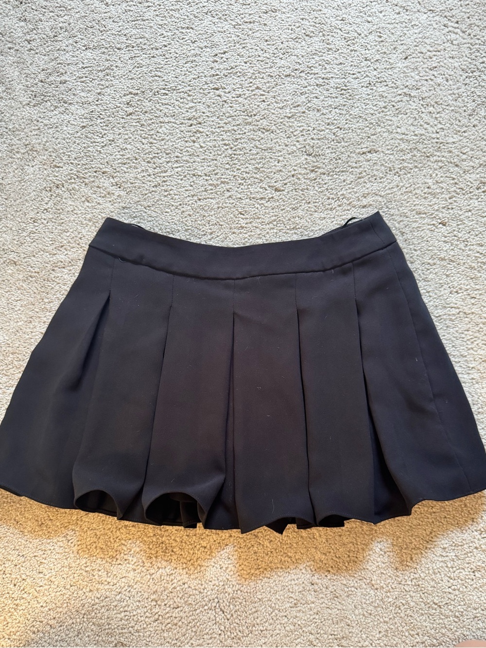 Amanda Uprichard Black Pleated Mini Skirt